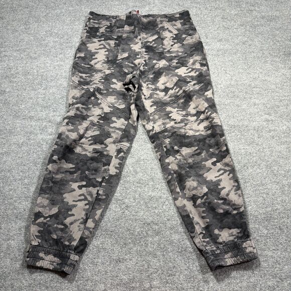 Spanx Cargo Jogger Pants Womens 2x Gray Camo Stretch Twill Pull On - Picture 1 of 11